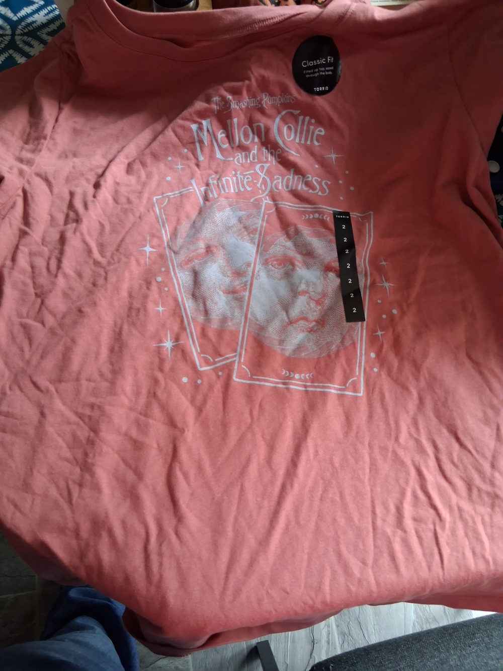 torrid Coral Smashing Pumpkins Short Sleeve Tee with White Graphic
